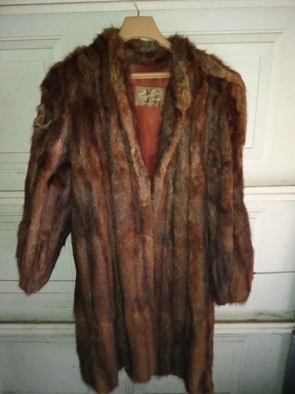 Women’s Brown Fur Pea Coat - Classic Luxe Outerwear
